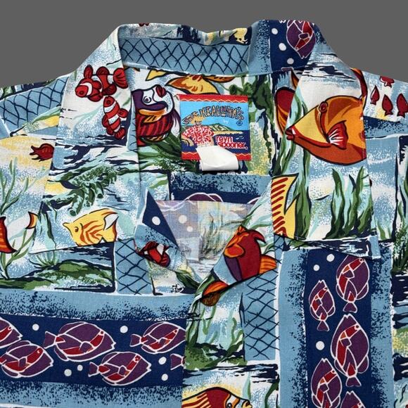 Joe Kealuha's Reyn Spooner Multicolor Tropical SS Shirt Size M GUC - Picture 4 of 6